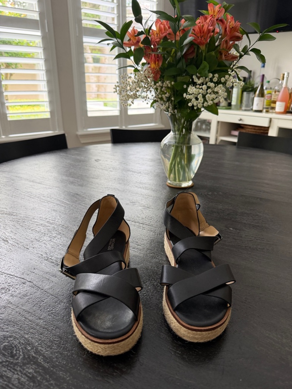 A Black Platform (1”) Michael Kors Espadrille Sandals in size 7 1/2— Women